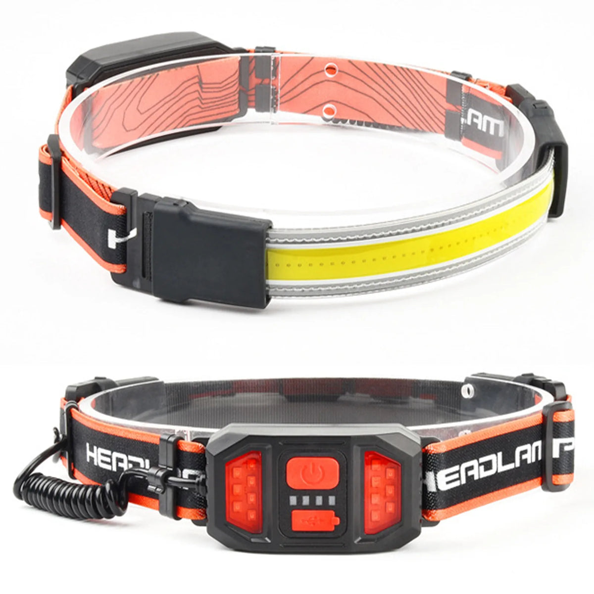 L1TD2513 LED Headlamp Tailight &ndash; Rechargeable Wide Beam