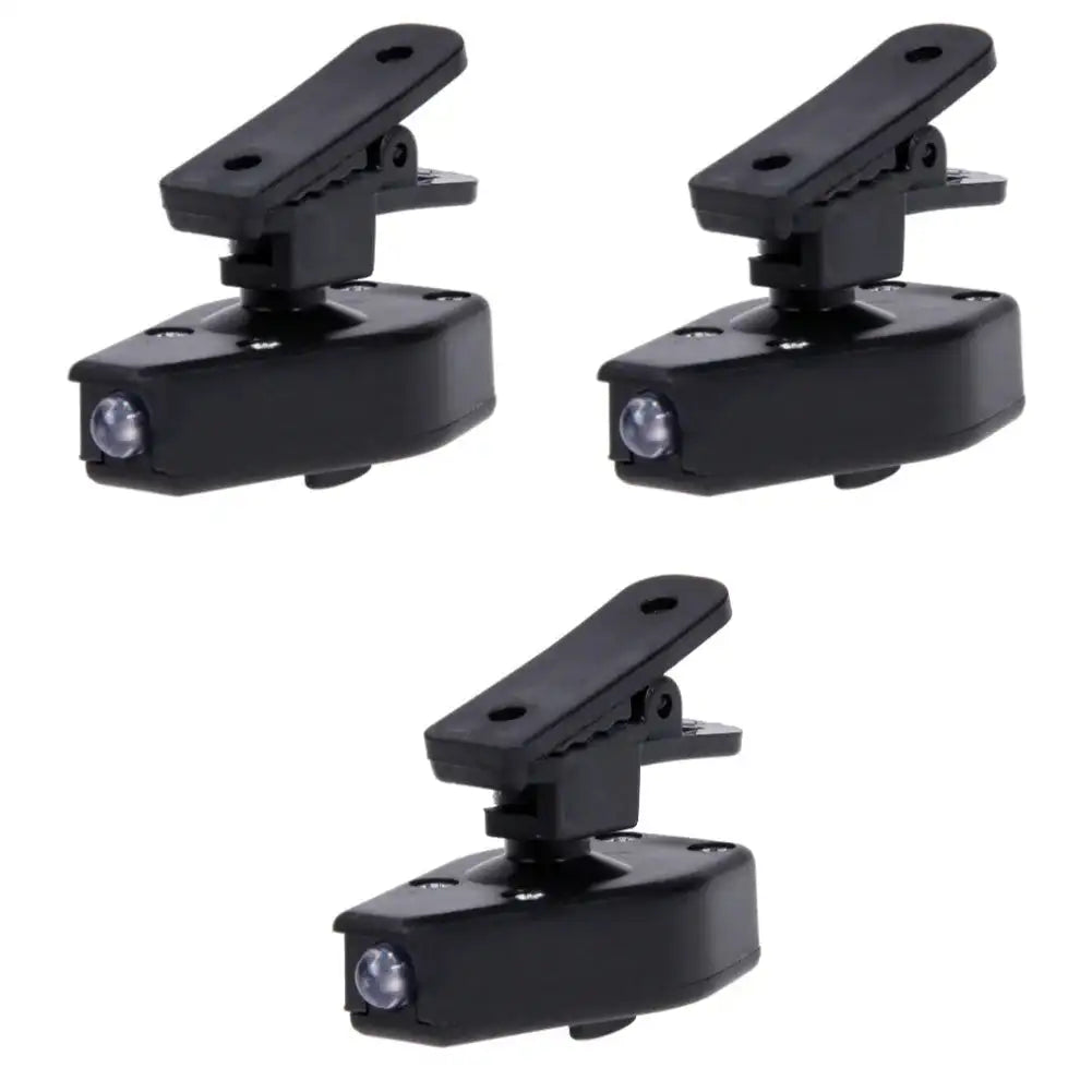 Clip On Eyeglass Book Light Portable LED Reading Lamp 3pcs
