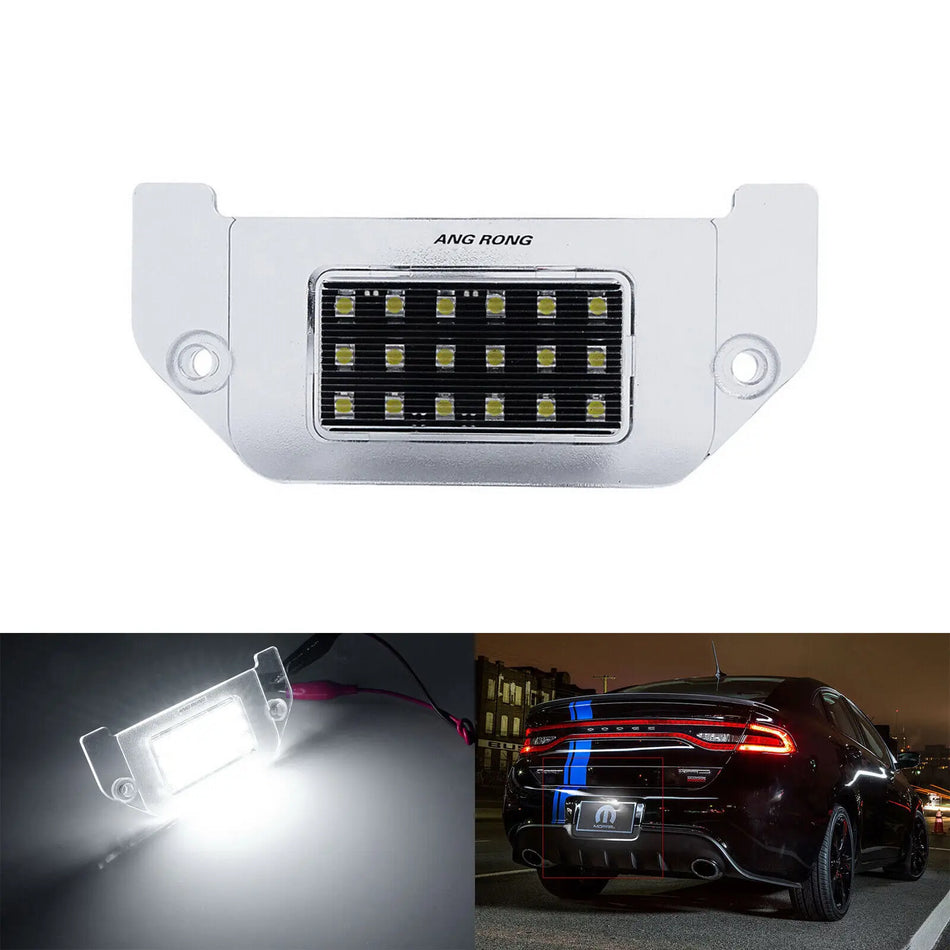 Nummernschildbeleuchtung für Dodge Challenger 6000K 12V DC mit 18 SMD LEDs Direkter Ersatz