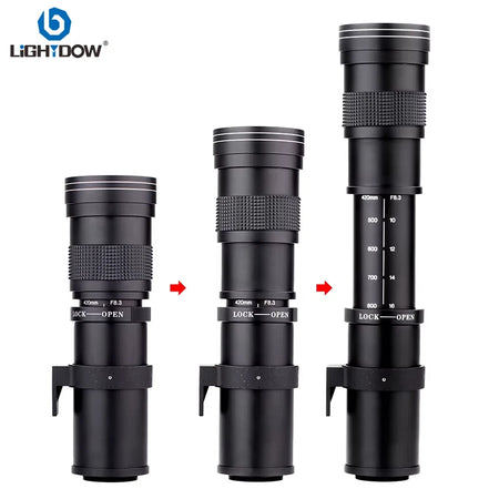 Lightdow 420-800mm f/8.3-16 &ndash; Versatile Telephoto Zoom Lens for Multiple Camera Mounts