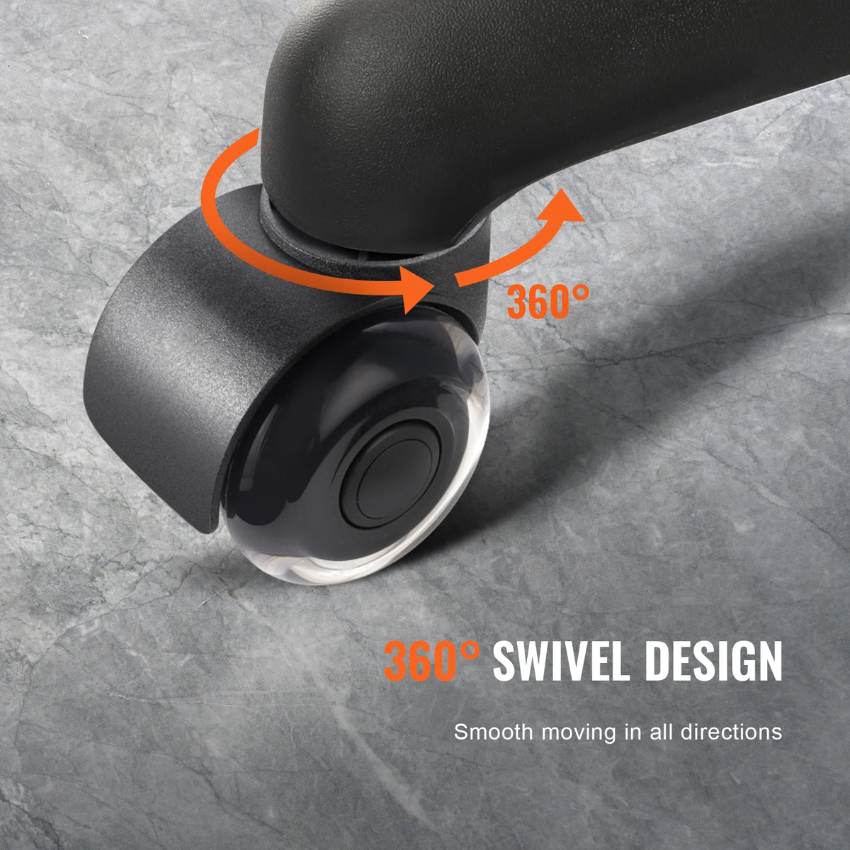 SucceBuy 2/3 Inch Chair Wheels 5 Pack &ndash; Floor Safe Caster