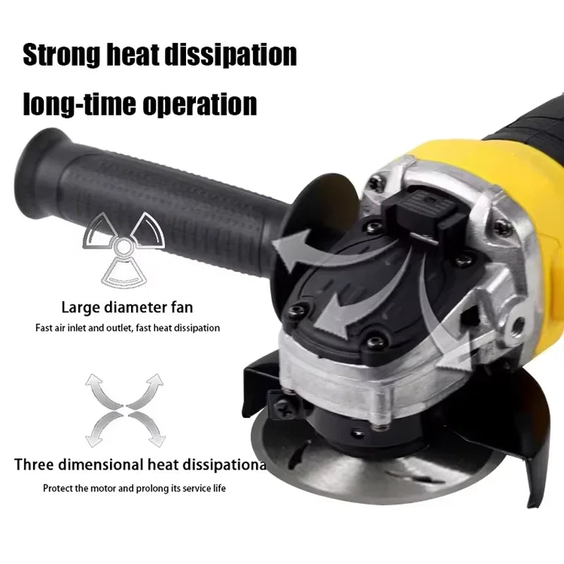 125MM Brushless Cordless Angle Grinder - 9000RPM Power
