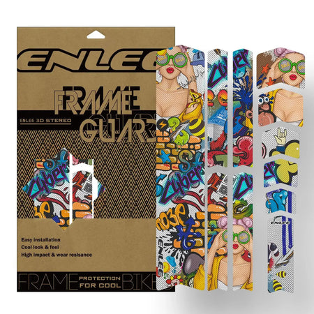 Enli Full Set 3D 3M Bicycle Frame Protective Film Wear resistant and Leave No Trace Mountain Bike Frame Protective Film by InterCyprus Trading Ltd