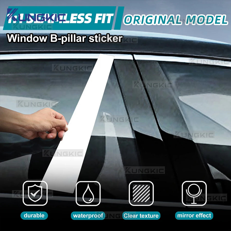 Window Pillar Trims Glossy Black PC For Seat Leon Mk3 Frame Cover