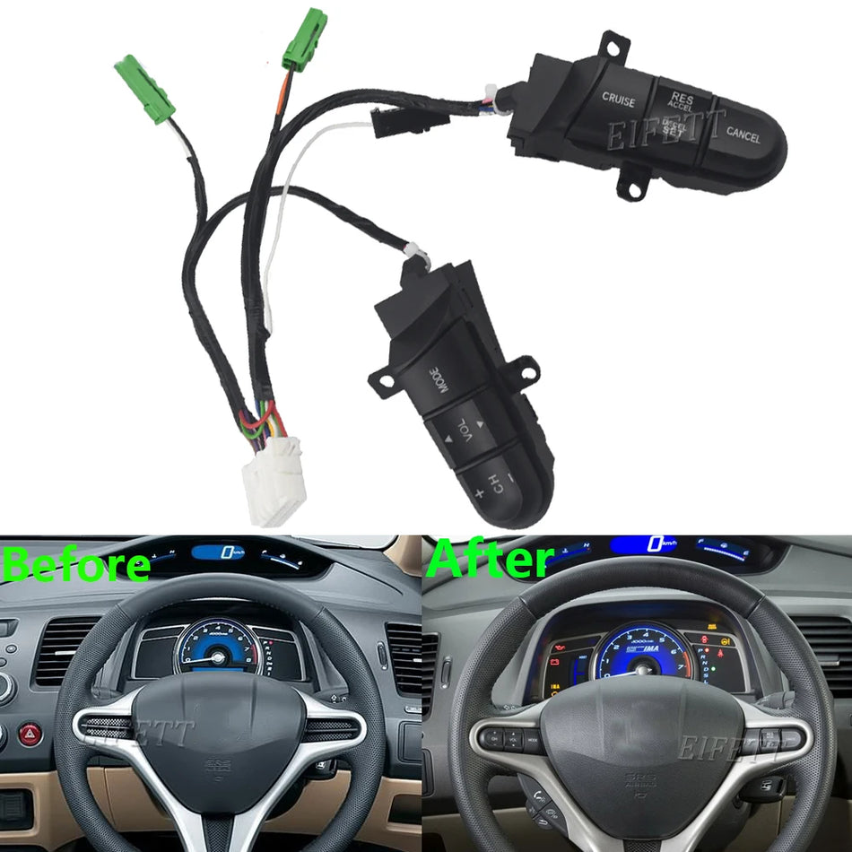 Interrupteur audio de volant de contrôle de croisière pour Honda Civic 2006 2011