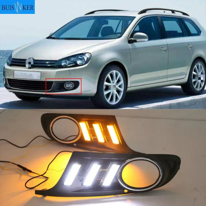 Volkswagen Golf 6 Gündüz Farları LED Ön DRL Lambaları ile