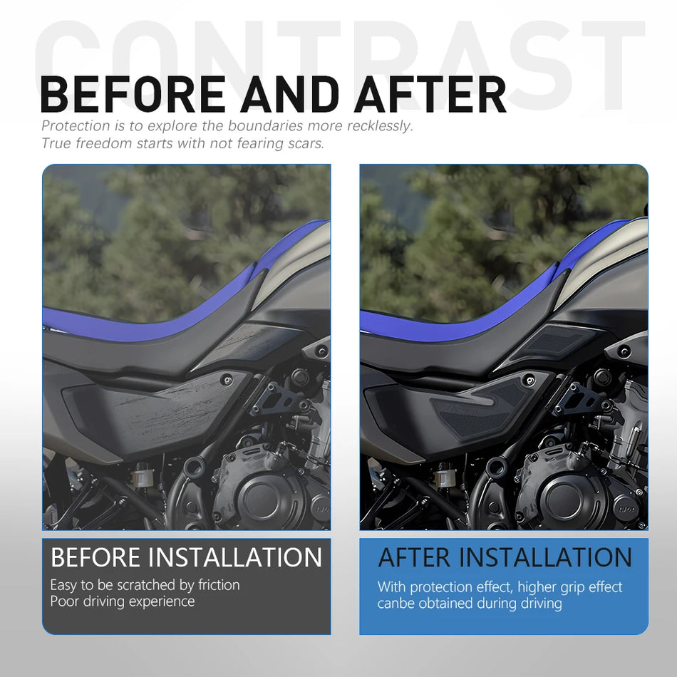 Tapis de réservoir Yamaha Tenere 700 2025, protecteur de réservoir de carburant, pad de traction en caoutchouc pour genou