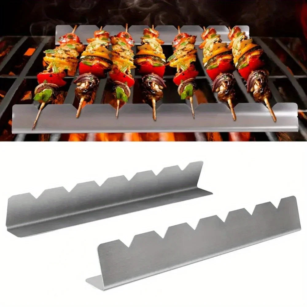Skewers Holder Set with 6 Slots for Easy BBQ Display