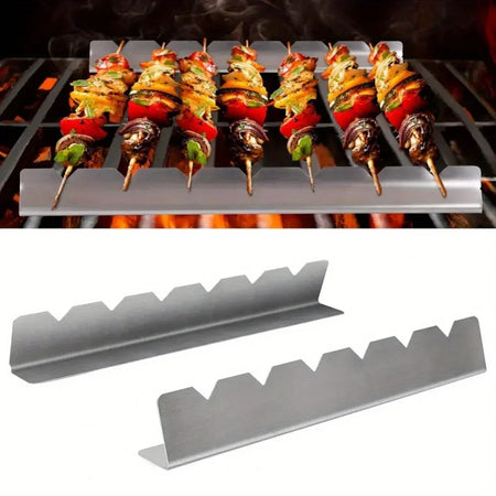 Skewers Holder Set with 6 Slots for Easy BBQ Display