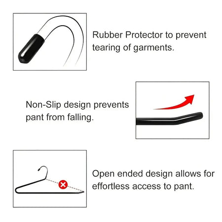 20/10Pcs Metal Z-Shaped Pants Hanger Non-Slip Durable Clothes Hanger Multi-functional Wardrobe Jean Hanger Home Pant Organizer by InterCyprus Trading Ltd