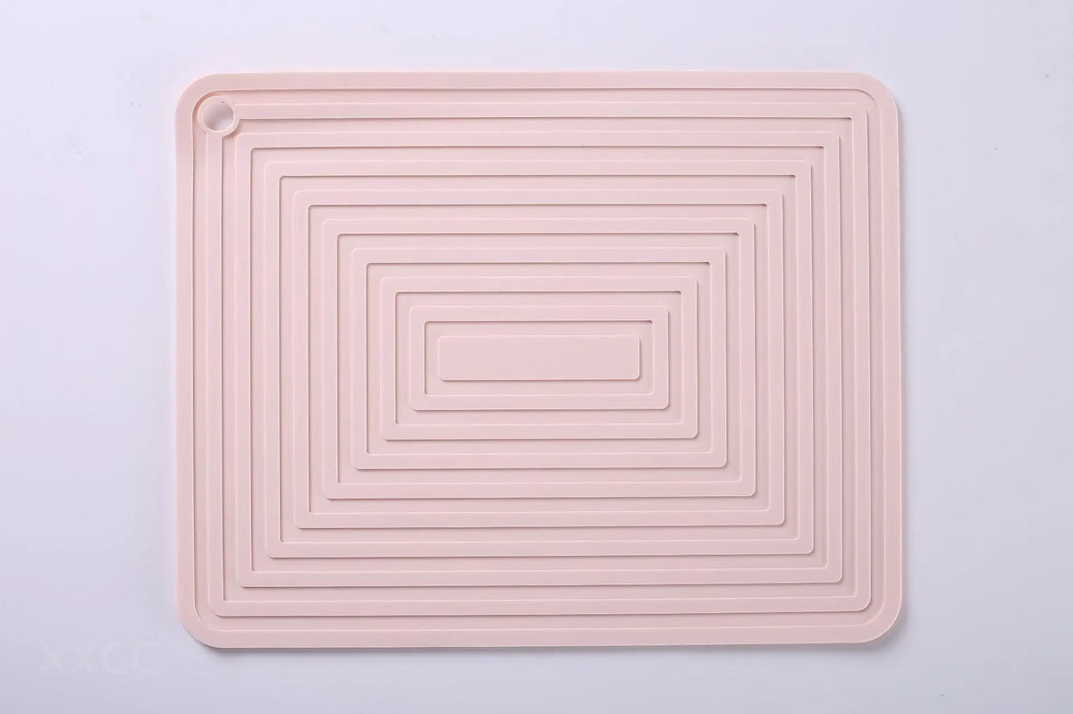 Silicone Pot Mat &ndash; Thickened Heat Insulation and Non-Slip Design light pink / 28x22cm / Rectangular