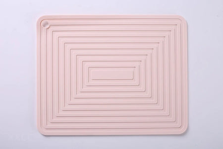 Silicone Pot Mat &ndash; Thickened Heat Insulation and Non-Slip Design light pink / 28x22cm / Rectangular