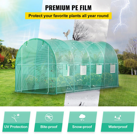 SucceBuy Walk-In Tunnel Greenhouse &ndash; Waterproof Cover