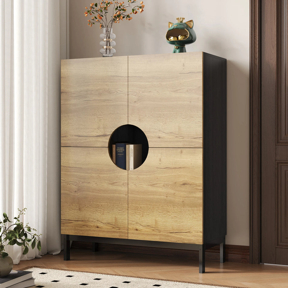 2 Σε 1 Παπουτσοθήκη Και Βιτρίνα Με Ρυθμιζόμενα Ράφια