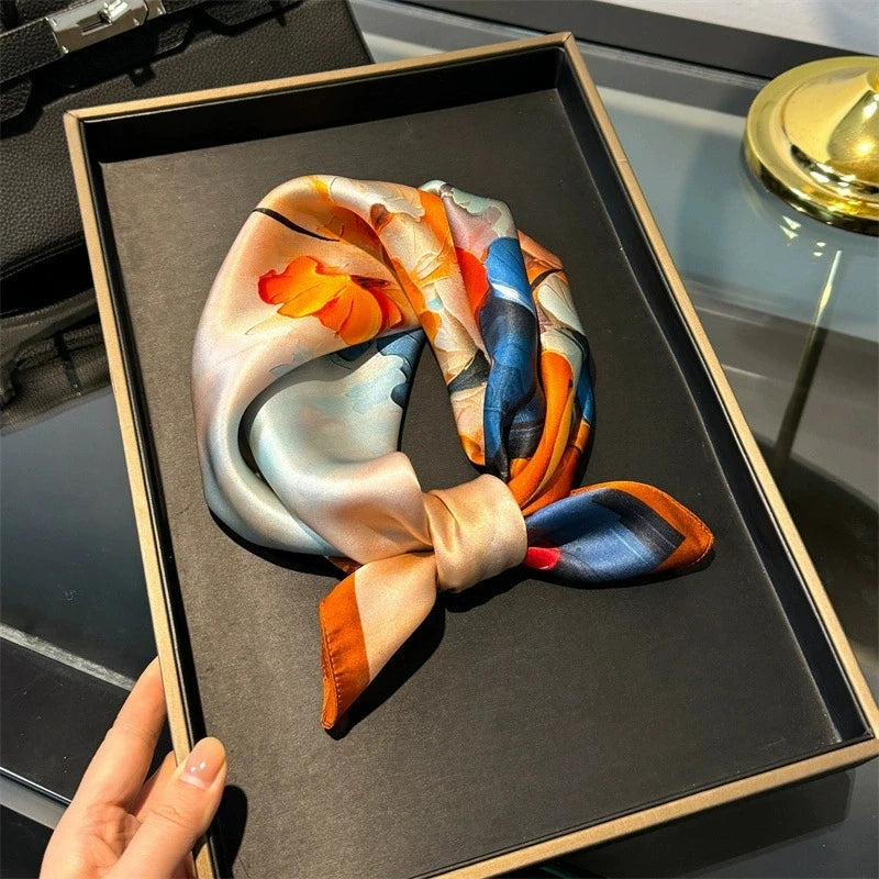 YIMOERSS Silk Bandana Scarf &ndash; Luxurious 100% Real Silk Z1-036 / Real Silk 53x53cm