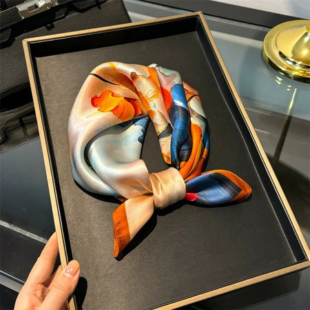 YIMOERSS Silk Bandana Scarf &ndash; Luxurious 100% Real Silk Z1-036 / Real Silk 53x53cm