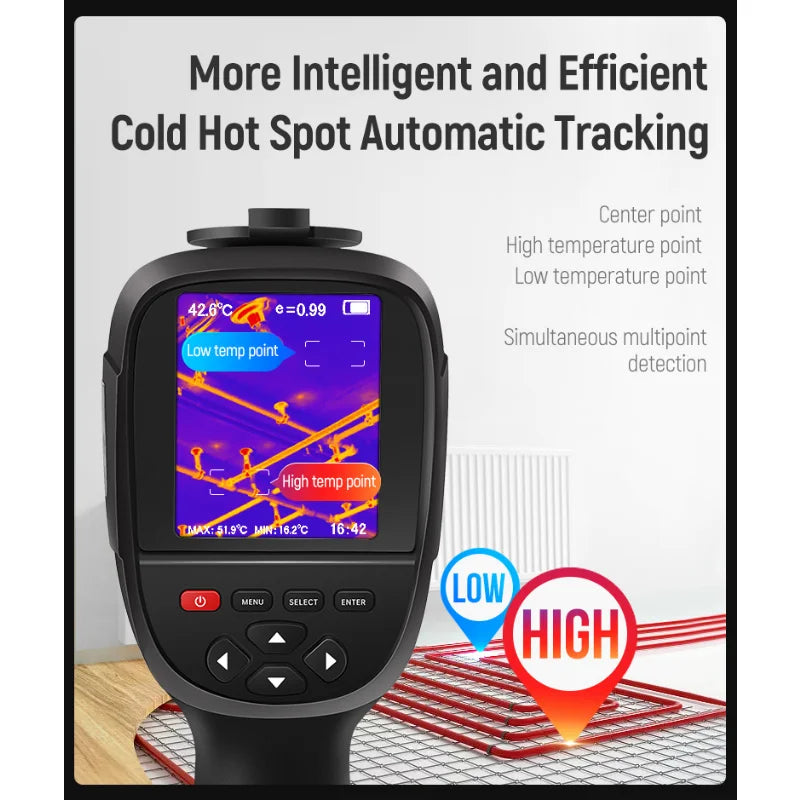 Advanced 2023 GW256 Infrared Thermal Imager Handheld Thermometer for Floor and Wall Heating Systems