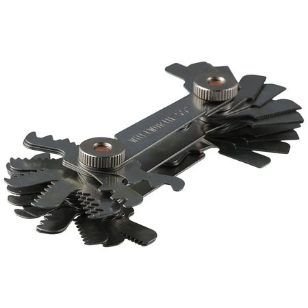 Stainless Steel Screw Thread Pitch Gauge Metric &amp; Imperial 52Pcs Measuring Tool 55 Degree &amp; 60 Degree Thread Measuring Gage Default Title