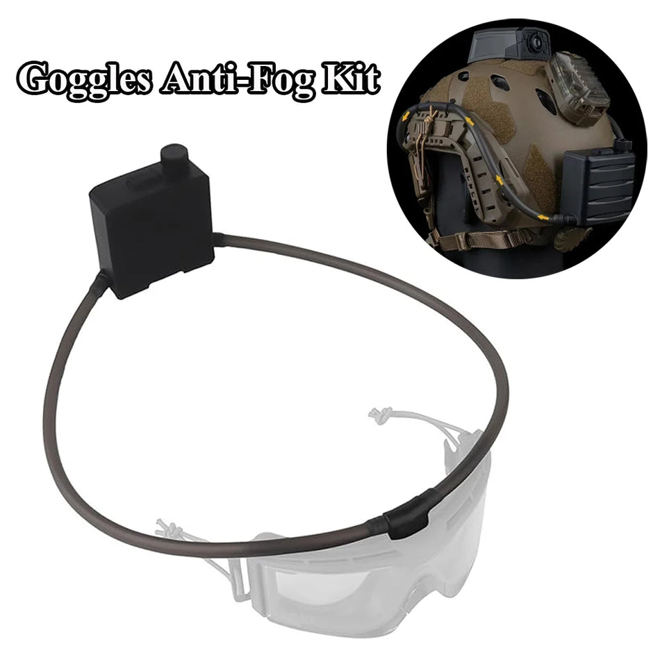Kit defogger con ventola antinebbia per occhiali da airsoft e sportivi