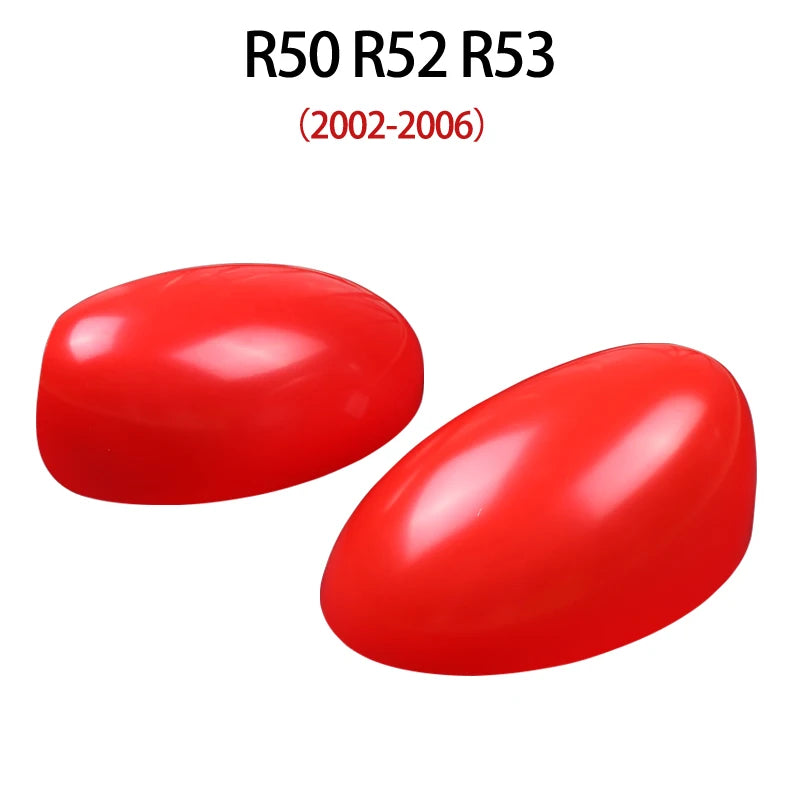 Mini Cooper R50 R52 R53 Black Flag Rear View Mirror Covers - 2PCS Decorative Accessories Red / R50 R52 R53 02 to 06 / Left hand Drive