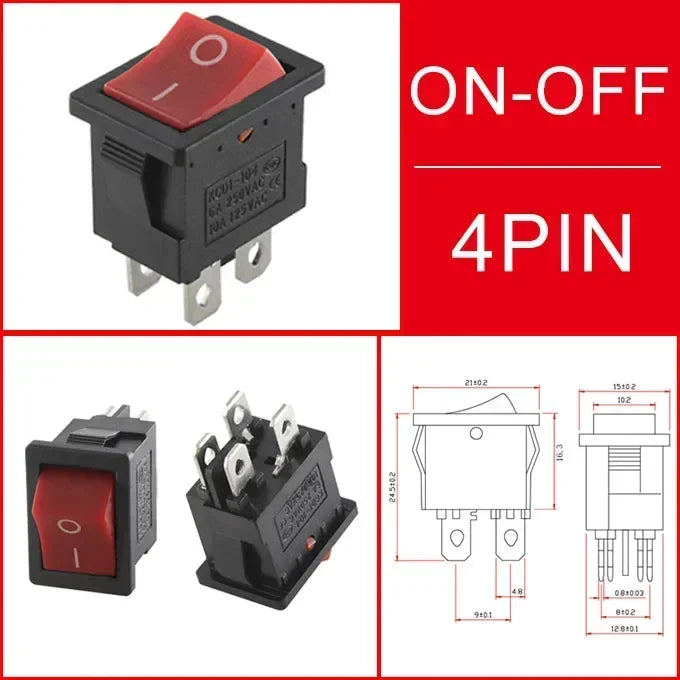 KCD1 Snap-In Boat Rocker Switch &ndash; Reliable On Off Functionality