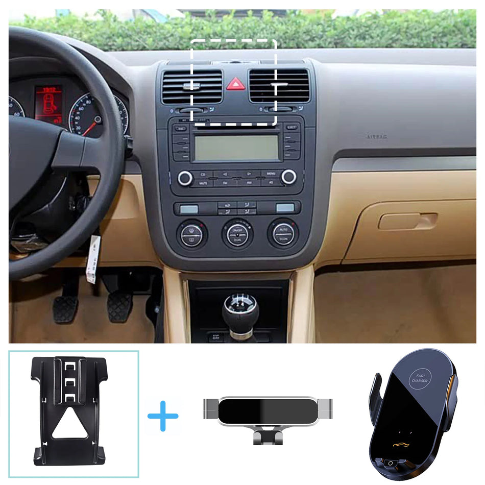 För Volkswagen VW JEETA MK5 Telefonhållare Trådlös Laddning