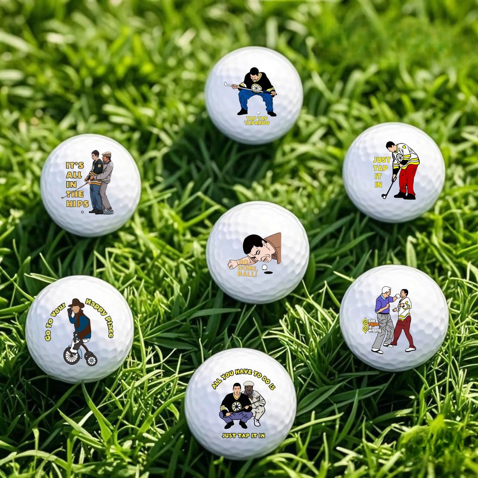 Set regalo divertente di 6 palline da golf Happy Gilmore per uomini