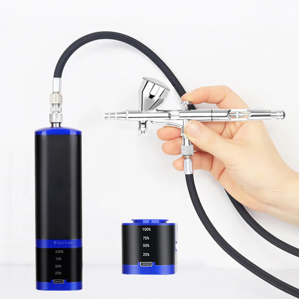 Portable Cordless Airbrush Mini Compressor Set - Noiseless