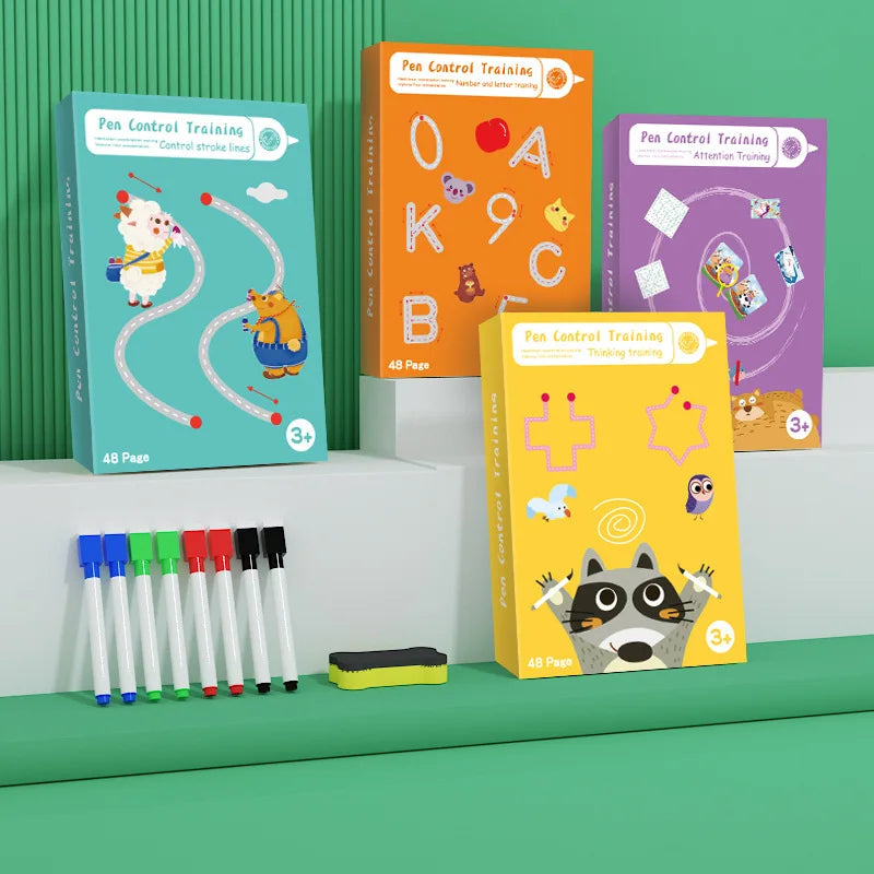 Montessori Tracing Workbook for Early Childhood Pen Control - 48 Pages