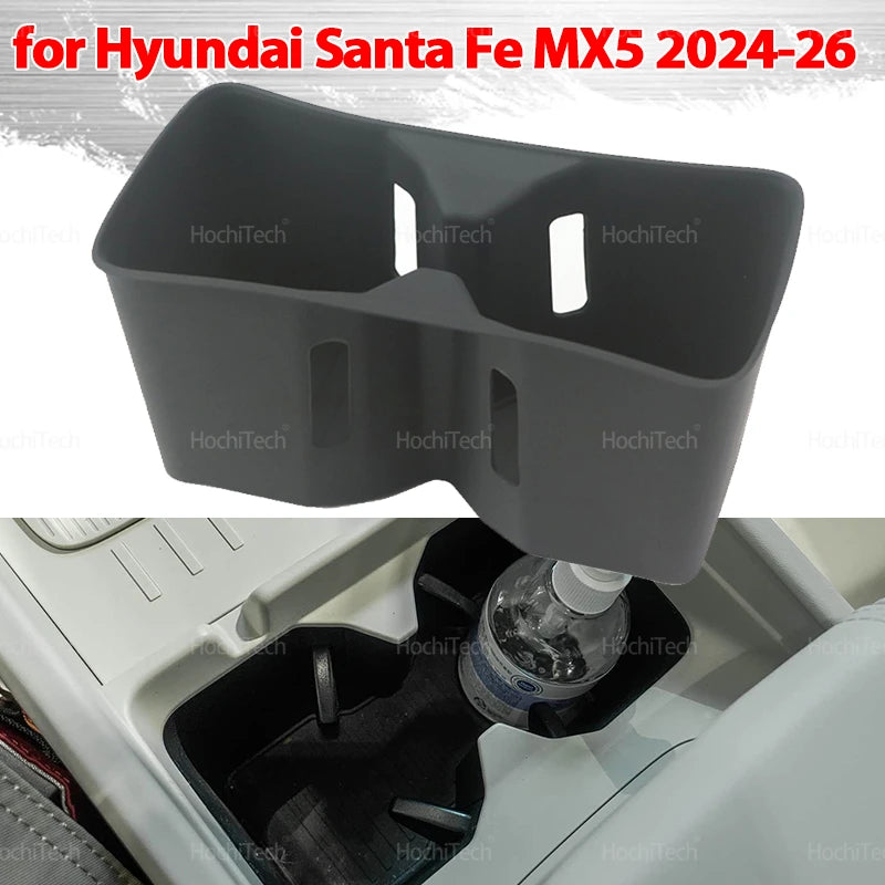 Alfombrilla antideslizante para portavasos con bandeja absorbente de impactos para Hyundai Santa Fe 2024-2026