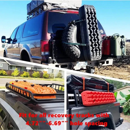Mounting Pins Kits for Traction Boards Recovery Tracks 4.72"~6.69" Hole Spacing Support Track Bolts Bracket Set by InterCyprus Trading Ltd