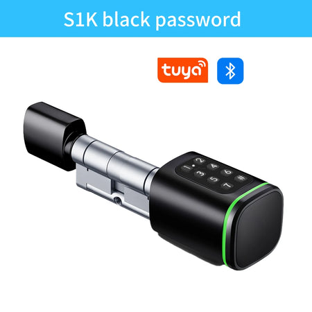 Tuya BLE Smart Electronic Door Lock &ndash; Biometric Unlock S1K-black / 45 and 45