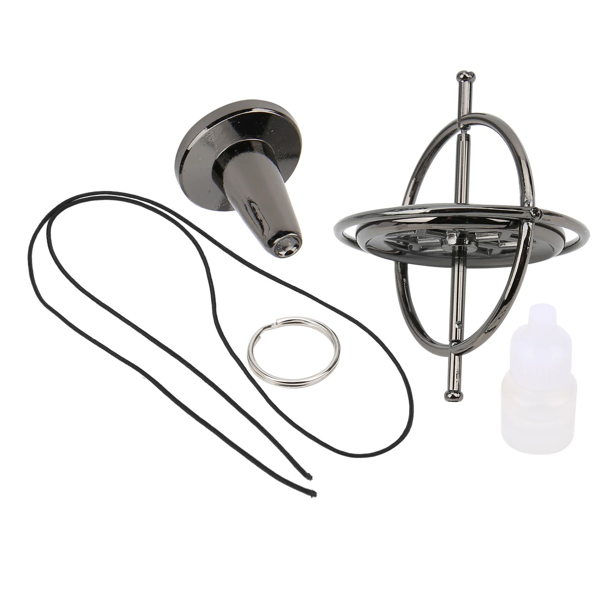 Anti Gravity Gyroscope &ndash; Stress Relief Fingertip Toy Silver / CHINA