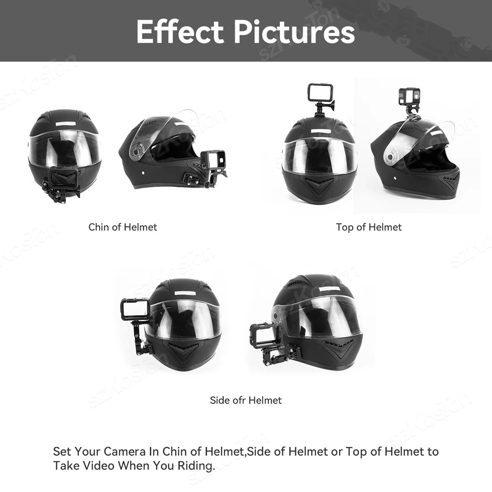 20Pcs Helmet Mount for Action Cameras - GoPro, SJCAM, Yi, DJI, Insta360