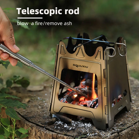 Outdoor Mini Fire Pit Stove &ndash; Lightweight Titanium Pro