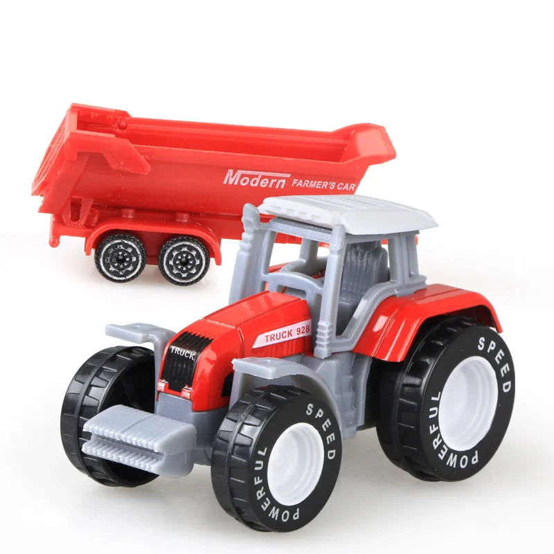 Diecast Farm Vehicles Mini Car Model &ndash; Perfect Gift for Kids 1pcs red