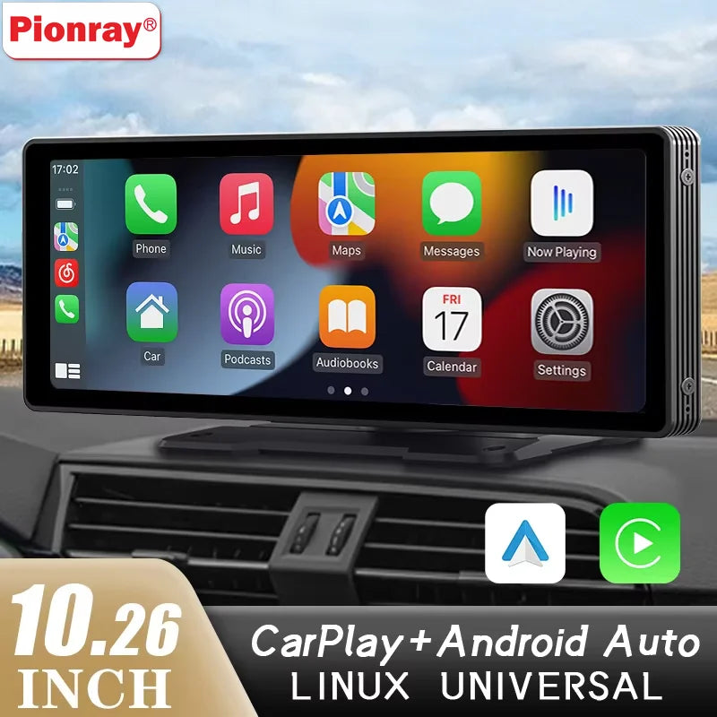 Pionray 10.26&rdquo; Universal CarPlay Radio