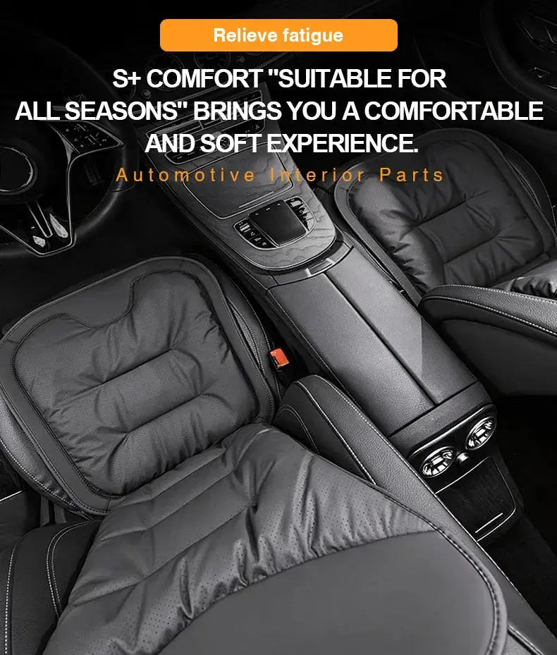 Vtear Universal Car Backrest Pad Front Seat Cushion Back Support Trim Breathable Hole Anti Slip Soft Padded Cotton Filled Parts by InterCyprus Trading Ltd