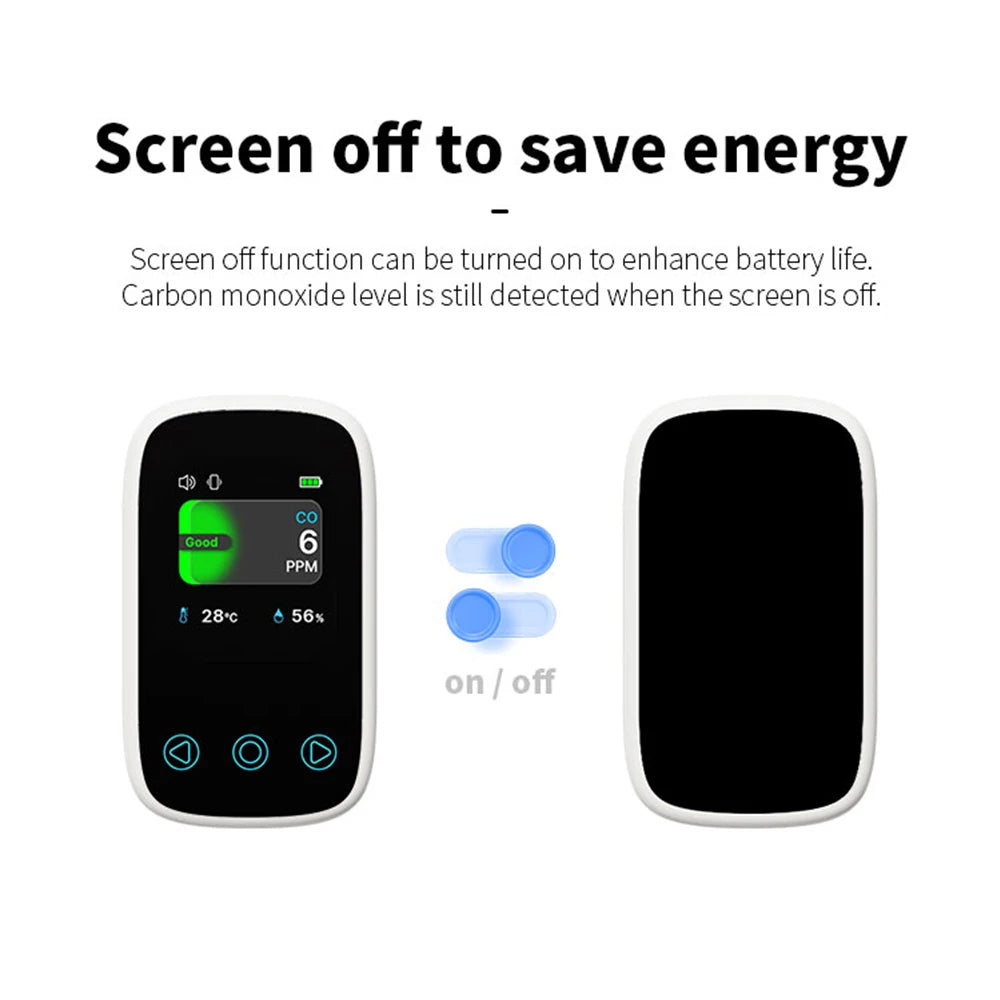 Mini 3 In 1 Air Quality Tester - LCD CO Temp HUMI Meter