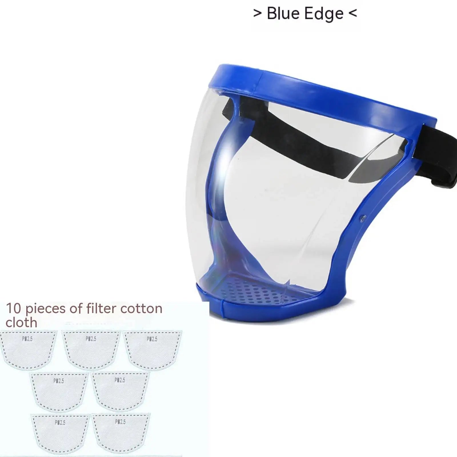 Transparent Facial Protector - Anti-Fog, Oil Proof, Full Face Shield for Weed Whacking &amp; Kitchen Use blue 10 filter