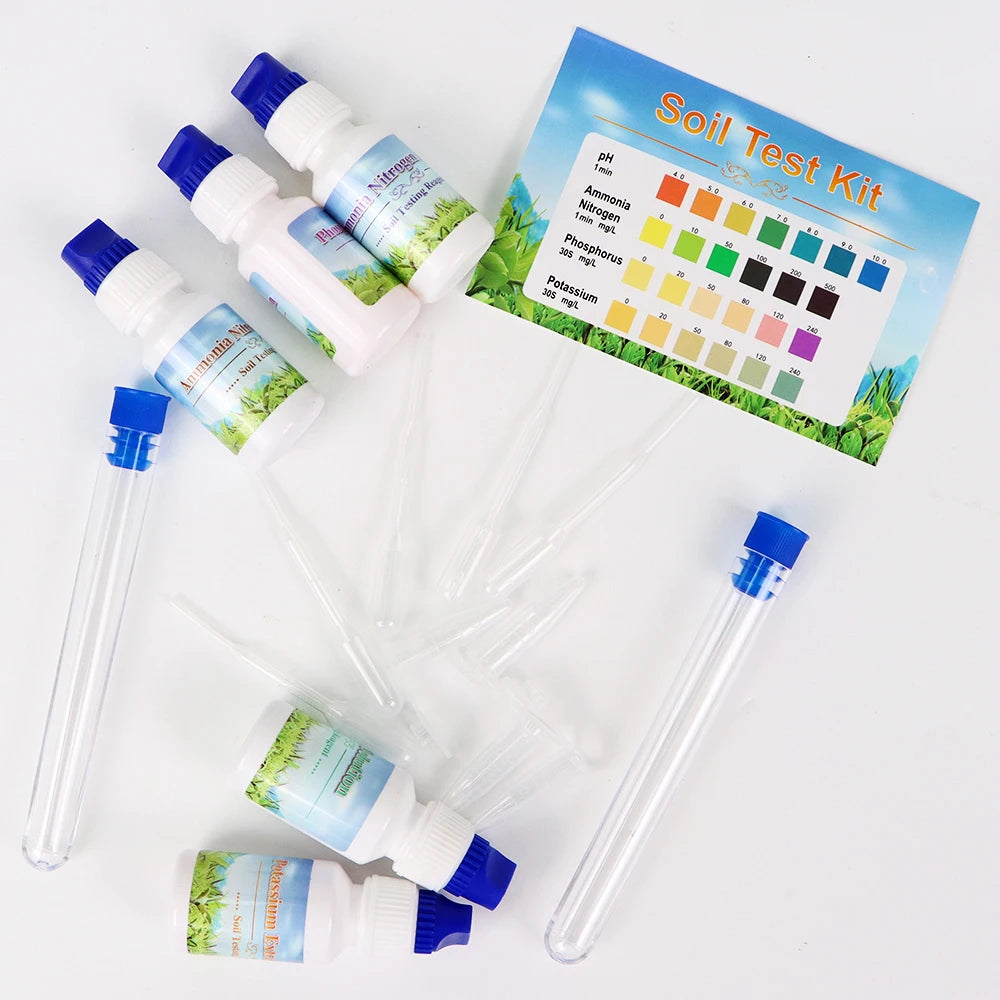 Soil Test Kit 4 In 1 Reagent Set &ndash; pH NPK Quick Read