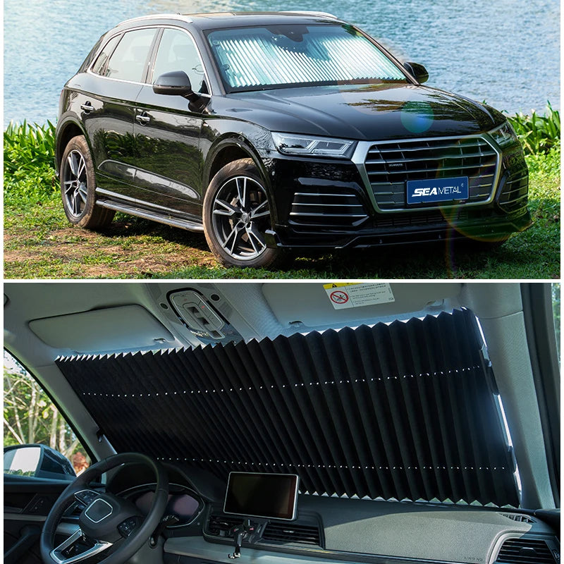 NoEnName_Null Foldable UV Protection Car Sunshade for Front and Rear Windows