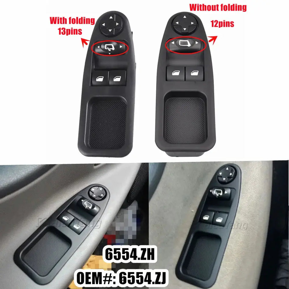 Power Window Switch For Fiat Scudo Citroen Jumpy Peugeot Expert 2007-2016 by InterCyprus Trading Ltd