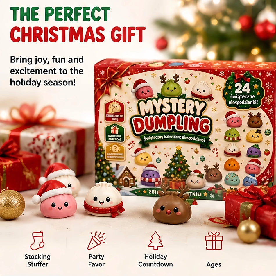 Christmas Advent Calendar Squishies With Slow Rising Dumpling Design