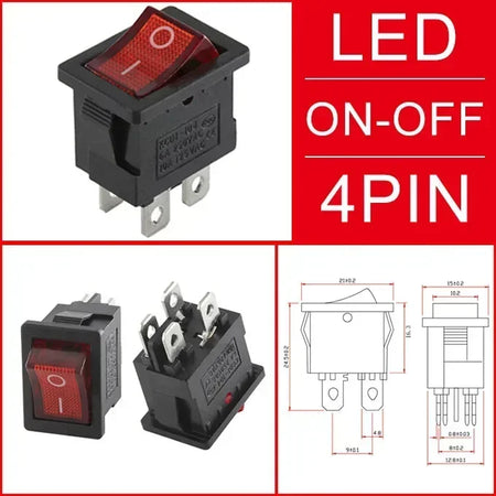 KCD1 Snap-In Boat Rocker Switch &ndash; Reliable On Off Functionality
