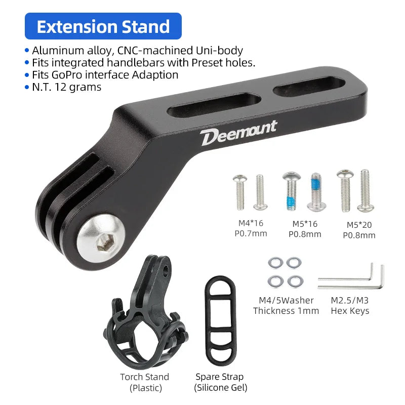 Bicycle Computer Headlight Extension Stand &ndash; Premium Aluminum Alloy Construction Stand K022TL B01B / CHINA