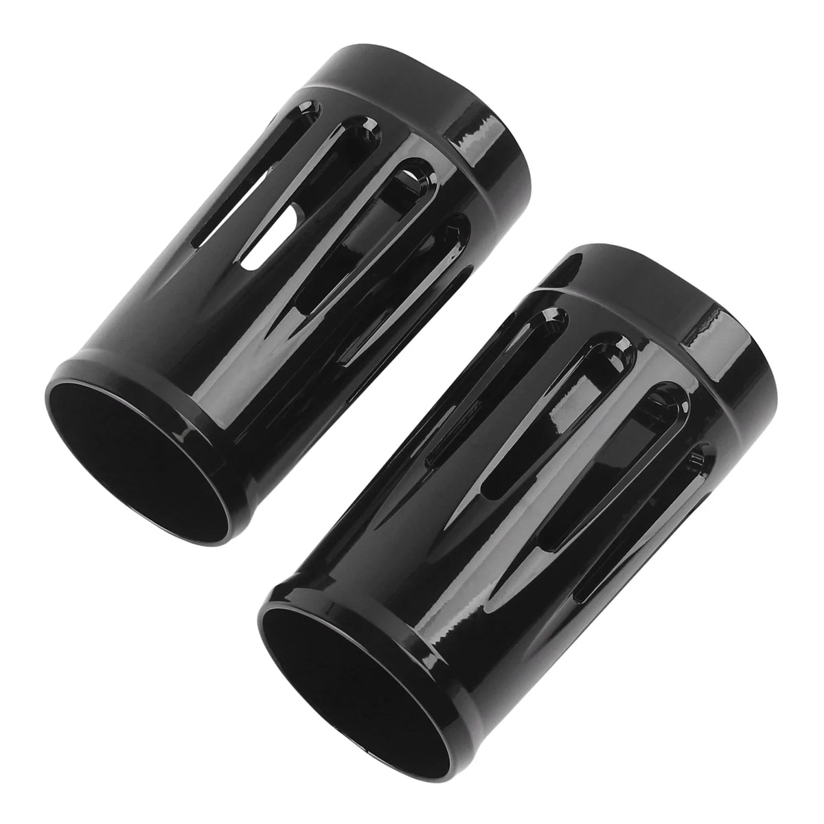 Motorcycle Black CNC Aluminum Fork Boot Slider Cover &ndash; Custom Fit for Harley Touring Models