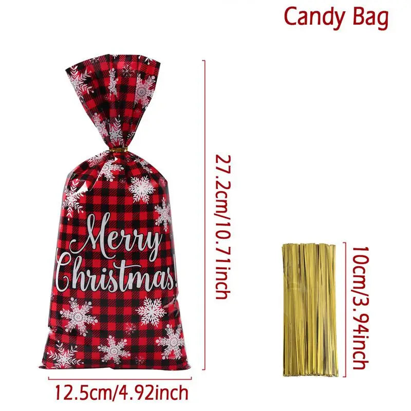 Christmas Candy Gift Bags - Santa Decoration - Huiran XS0331-08 / 100pcs