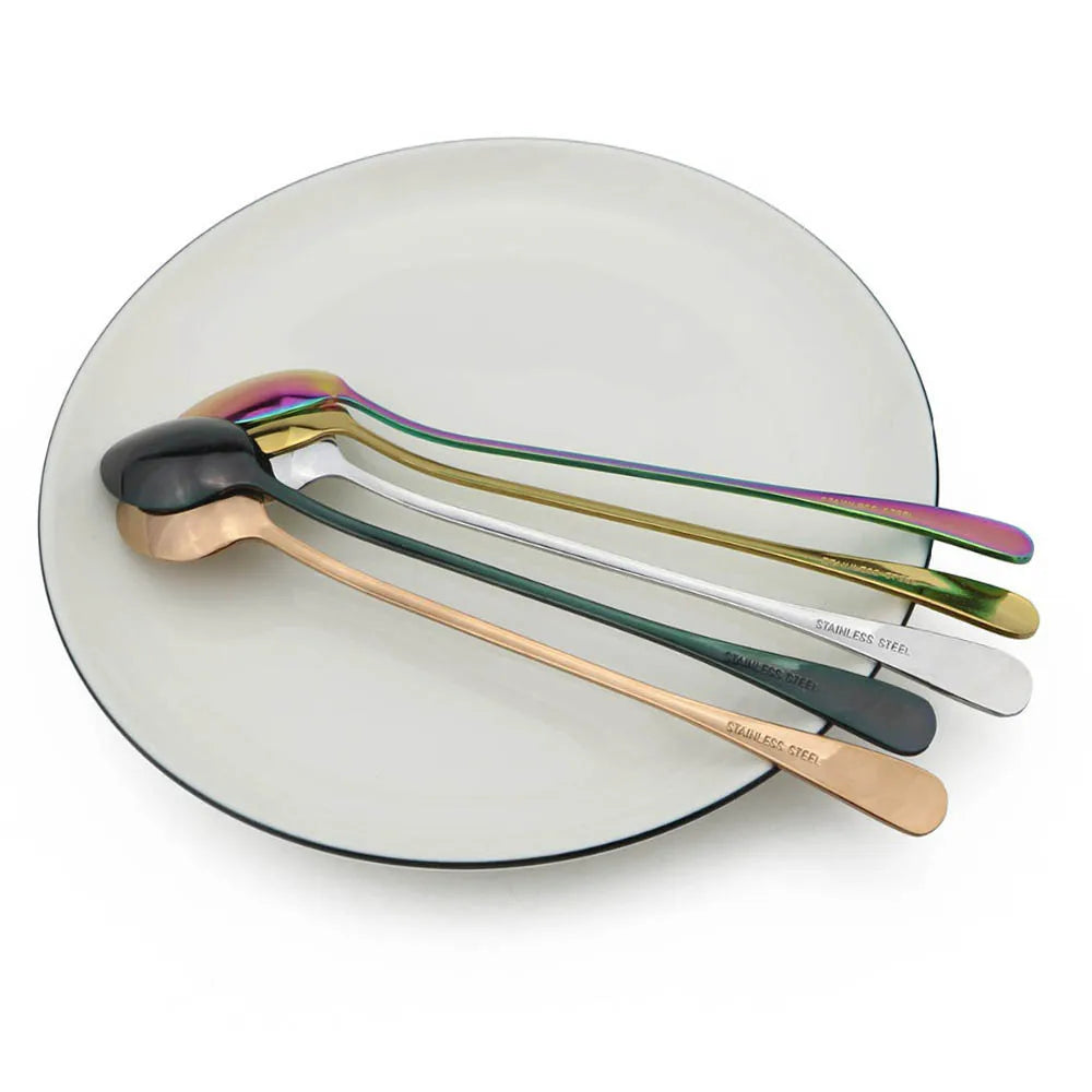 Colorful Long Handled Teaspoons &ndash; Versatile Stainless Steel Cutlery