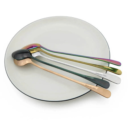 Colorful Long Handled Teaspoons &ndash; Versatile Stainless Steel Cutlery